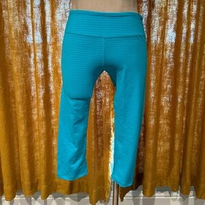 Blue stripe yoga pants